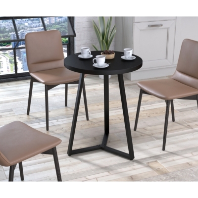 Круглый обеденный стол Трикс Loft Design Диаметр 60 см Черный ST7
