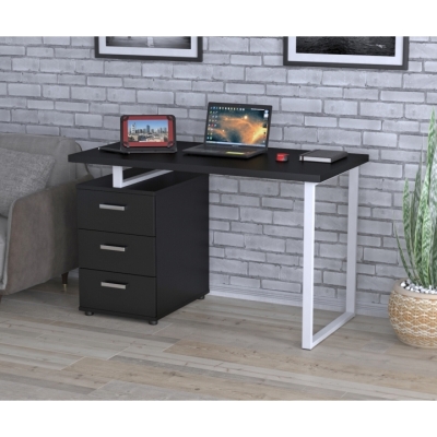 Письменный стол Loft design L-27  Черный ST7 Белый