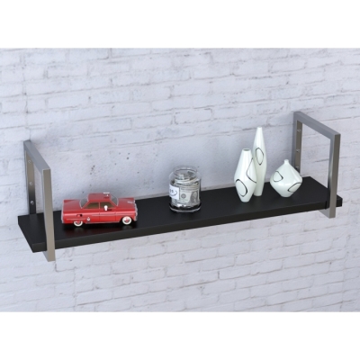 Полка PL-1-36 Loft Design Черный ST7 112 см Серебристый