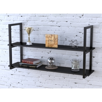 Полка PL-2-18 Loft Design Черный ST7 112 см Черный