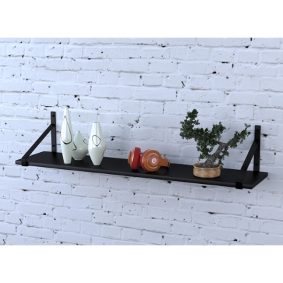 Полка PL-3-18 Loft Design Черный ST7 112 см