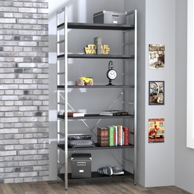 Стеллаж офисный L-190 new Loft Design Черный ST7
