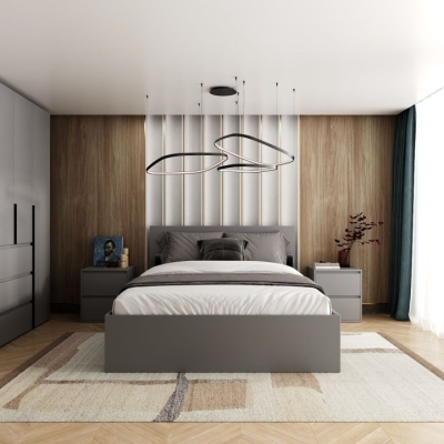 Кровать Art in Head 160x200 Light 1632*401*2032 Графит серый (LT04070000000)