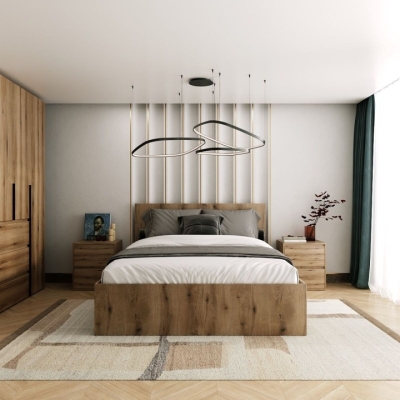 Кровать Art in Head 160x200 Light 1632*401*2032 Дуб эвок прибрежный (LT04100000000)