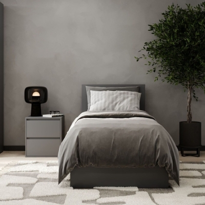 Кровать Art in Head 90x200 Light 932*401*2032 Графит серый (LT16070000000)