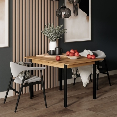 Стол-трансформер Art in Head Lunch 900x750x600 Дуб эвок / Черный (TB19100000030)