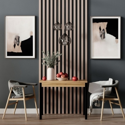 Стол-трансформер Art in Head Lunch 900x750x600 Дуб эвок / Черный (TB19100000030)