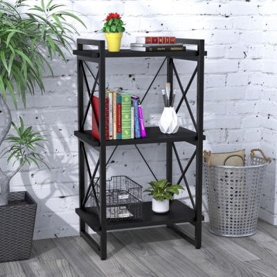 Стеллаж Скиф-3-550 Loft Design Черный ST7