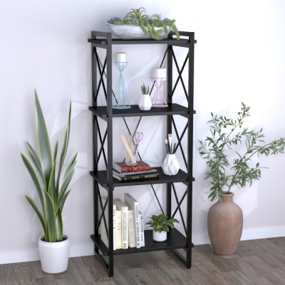 Стеллаж Скиф-4-550 Loft Design Черный ST7