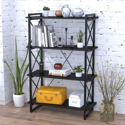 Стеллаж Скиф-4-920 Loft Design Черный ST7