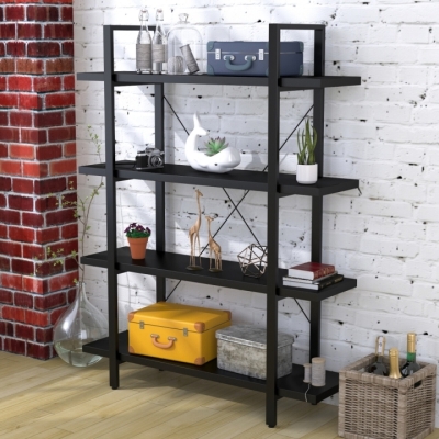 Стеллаж Сингл-4-120 Loft Design Черный ST7