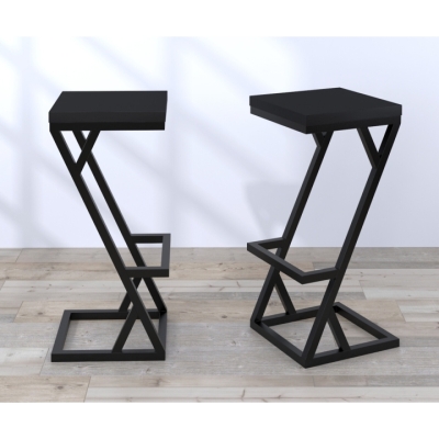 Стул барный BS-2 Loft Design Черный ST7