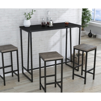 Барный стол BS-125 Loft Design Черный ST7