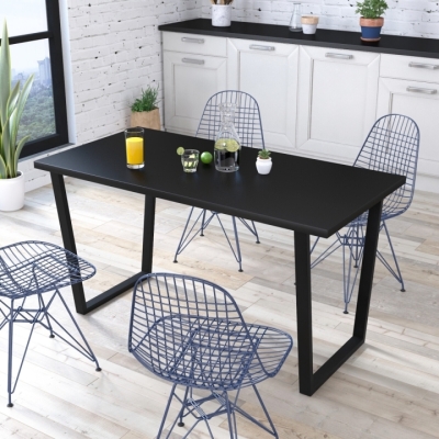 Стол обеденный Трапеция 137-70 Черный ST7