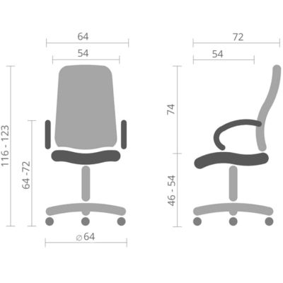 Кресло АКЛАС Сейя ANF (PU Dark brown)