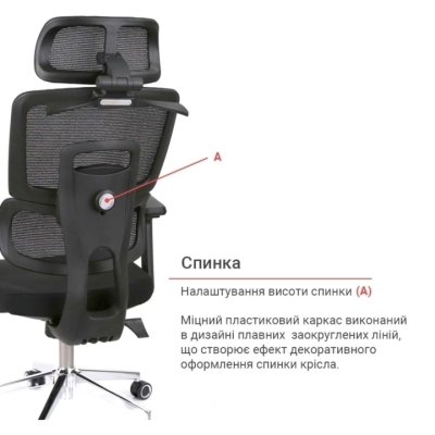 Кресло офисное АКЛАС Арктик GTR 3D BL (LVB Black/OS Black)