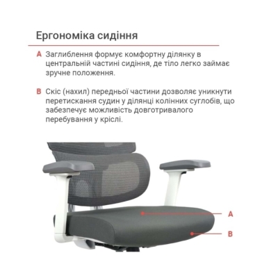 Кресло АКЛАС Арктик GTR 3D WT (LVB Grey/OS Gray)
