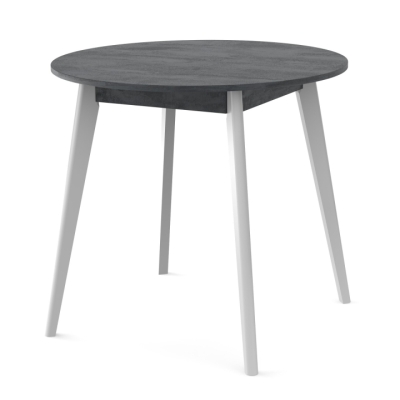 Стол обеденный Неман БОН 880х880 Угольный камень 18 мм/Белый