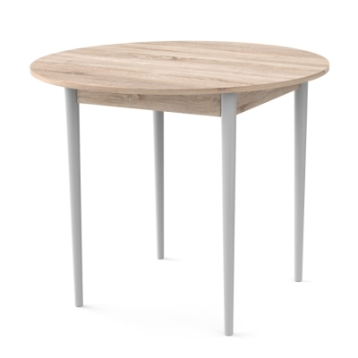 Круглый стол Неман ДЕРИЛ Дуб сонома/Белый