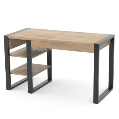 Стол офисный Неман ВОЛЬФ 1200x600x750 Дуб кремона торро/Черный