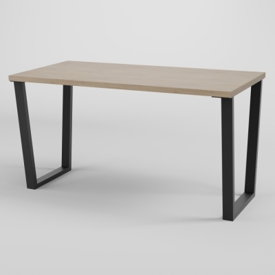 Стол обеденный лофт Неман ГАРТ 1380x675 Дуб кремона торро/Черный