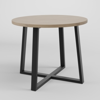 Стол обеденный лофт Неман ПРОУН D900 Дуб кремона торро/Черный