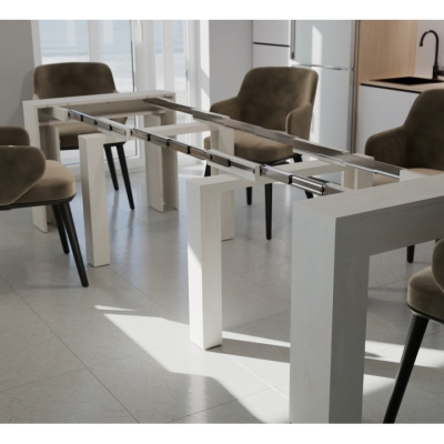 Обеденный раздвижной стол Неман ПИТОН Люкс Шелковый камень