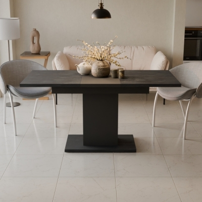 Стол раздвижной Неман ГРЕЙС Угольный камень/Антрацит