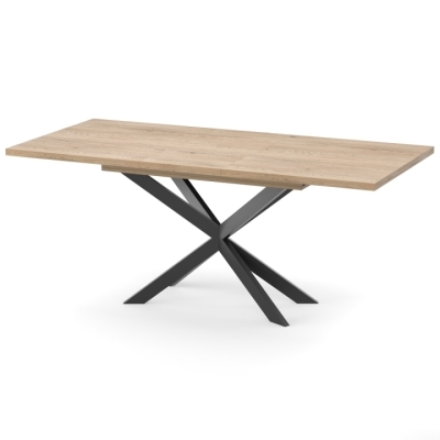 Раздвижной обеденный стол СПАЙДЕР ДСП Дуб кремона торро/Черный 1400x800