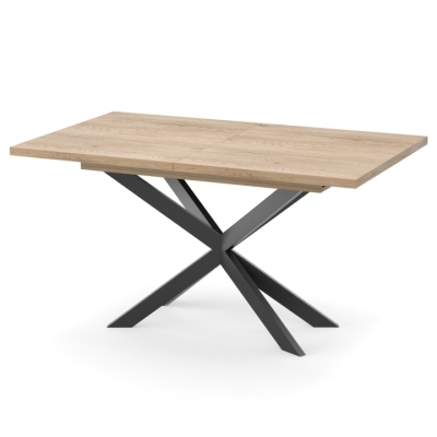 Раздвижной обеденный стол СПАЙДЕР ДСП Дуб кремона торро/Черный 1400x800