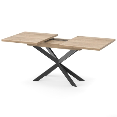 Раздвижной обеденный стол СПАЙДЕР ДСП Дуб кремона торро/Черный 1400x800