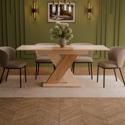 Стол раздвижной Неман ВИТО Дуб кремона торро/Кашемир