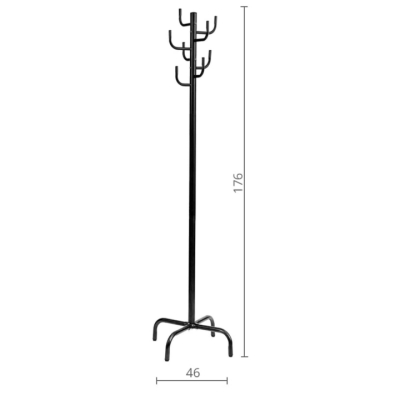 Вешалка напольная АКЛАС Кактус VKY-6030B 176x46 (Черный)