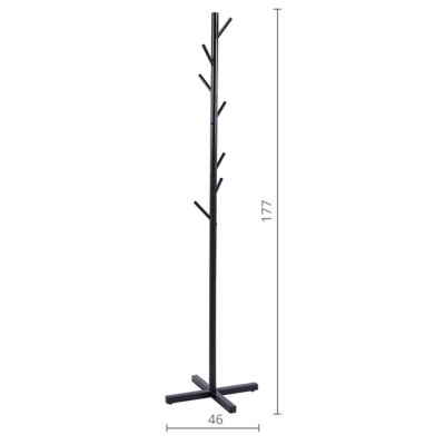 Вешалка напольная АКЛАС Магнолия VKY-6023B 177x46 (Черный)