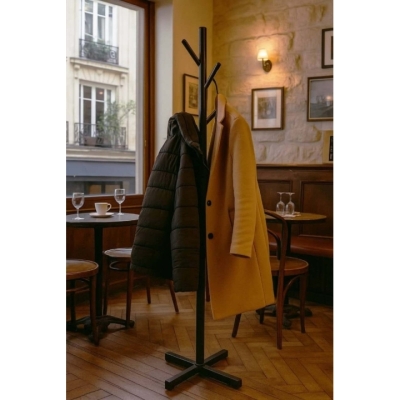 Вешалка напольная АКЛАС Магнолия VKY-6023B 177x46 (Черный)