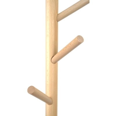 Вешалка напольная АКЛАС Осыка VKY-6009 171x37 (Бук/металл черный)