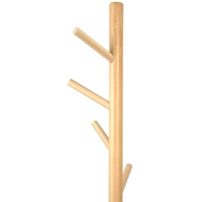 Вешалка напольная АКЛАС Осыка VKY-6009 171x37 (Бук/металл белый)