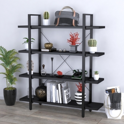 Стеллаж Сингл-4-135 Loft Design Черный ST7