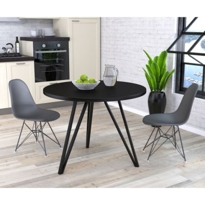 Стол обеденный Лима D1000 Черный ST7