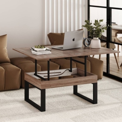 Стол-трансформер Art in Head S-Fly 880*466*600 Дуб винтаж оксид / Черный (TB33090000030)