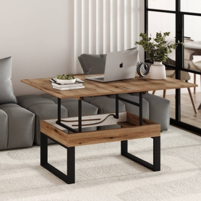 Стол-трансформер Art in Head S-Fly 880*466*600 Дуб эвок прибрежный / Черный (TB33100000030)