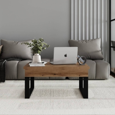 Стол-трансформер Art in Head S-Fly 880*466*600 Дуб эвок прибрежный / Черный (TB33100000030)