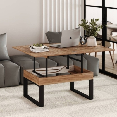 Стол-трансформер Art in Head S-Fly 880*466*600 Дуб крафт золотой / Черный (TB33120000030)