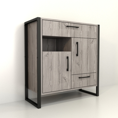 Тумба в передпокій ЛТХ-12 Хортиця (860x350x900) Дуб Аппалачі Гамма стиль