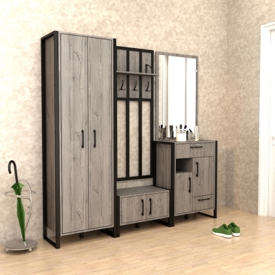 Прихожая ПЛХ-2 Хортица (1980x350x1900) Дуб Аппалачи Гамма стиль