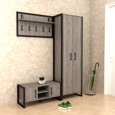 Прихожая ПЛХ-5 Хортица (1520x350x1900) Дуб Аппалачи Гамма стиль