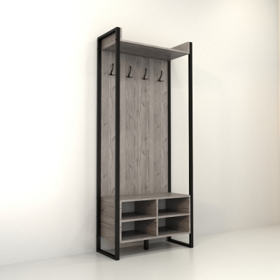 Вешалка ЛШХ-8 Хортица (860x350x1900) Дуб Аппалачи Гамма стиль