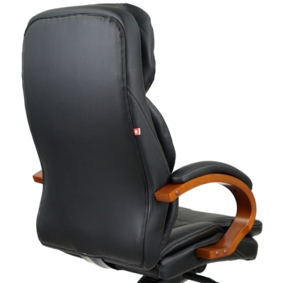 Кресло АКЛАС Тироль EX GB-236WW (Кожа LC-A Black/PU Black)
