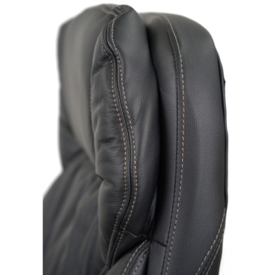 Кресло АКЛАС Тироль EX GB-236WW (Кожа LC-A Black/PU Black)