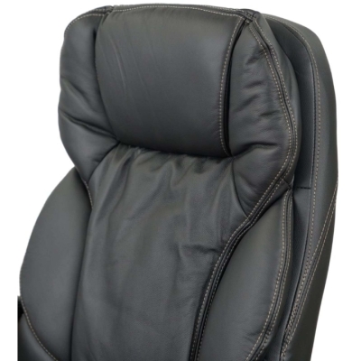 Кресло АКЛАС Тироль EX GB-236WW (Кожа LC-A Black/PU Black)